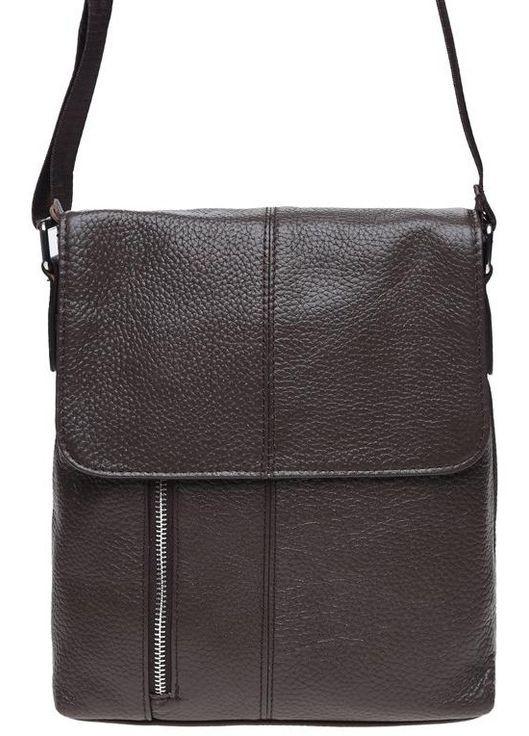 Сумка планшет через плечо для документов и для телефона мужская из натуральной кожи средняя Коричневый 37047 Borsa Leather (353689901)