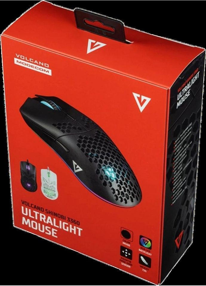 Миша ігрова Shinobi 3360 Volcano Black Modecom (360423574)
