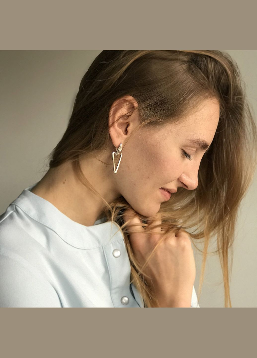 Серебряные серьги Треугольники 122502 Oniks (264022562)