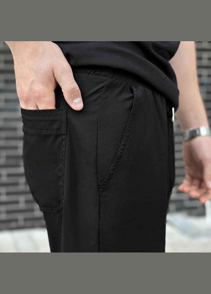 Черные спортивные, повседневный, кэжуал демисезонные джоггеры брюки Vakko