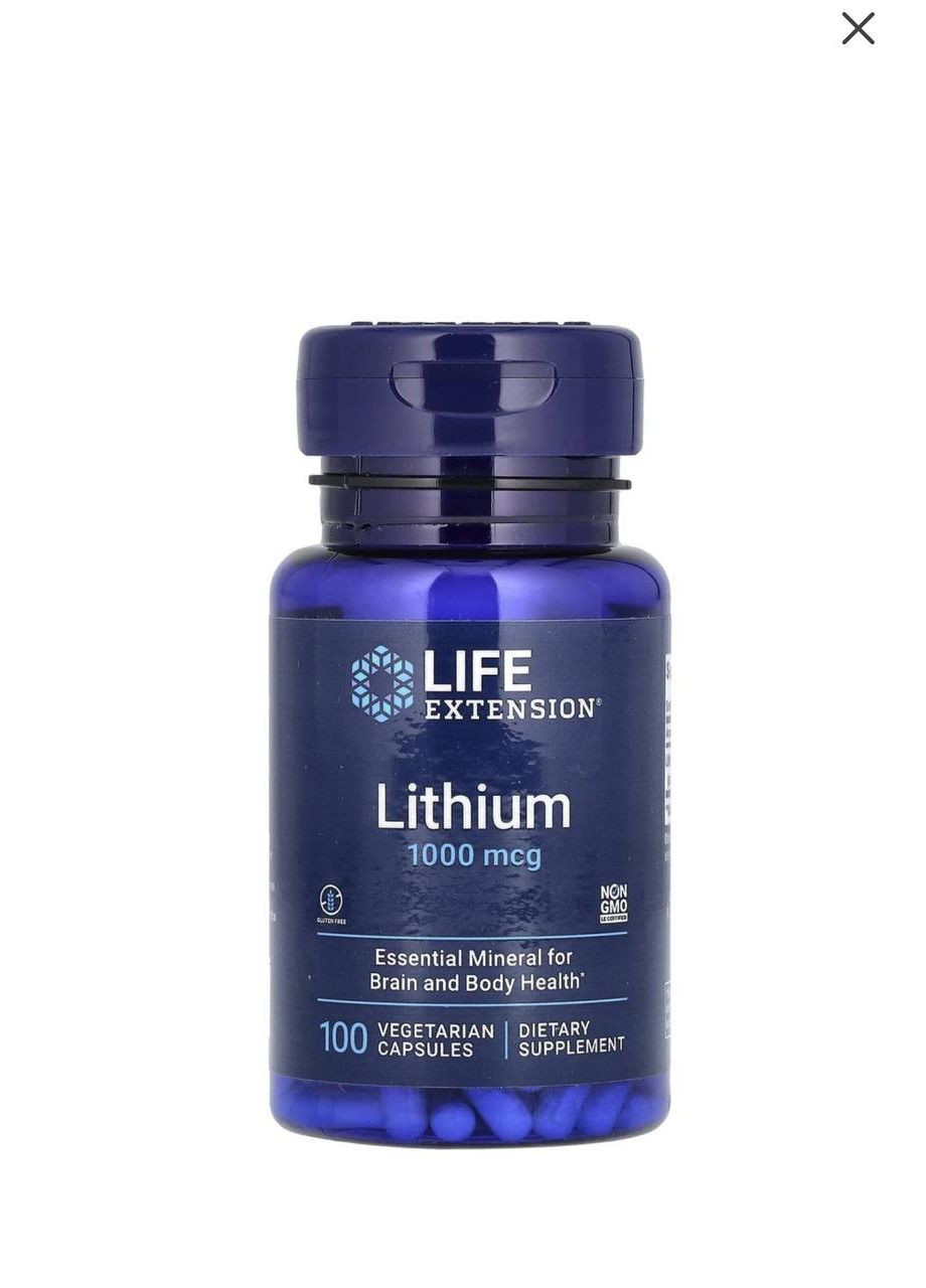 Літій, Lithium,, 1000 мкг, 100 капсул Life Extension (329199777)
