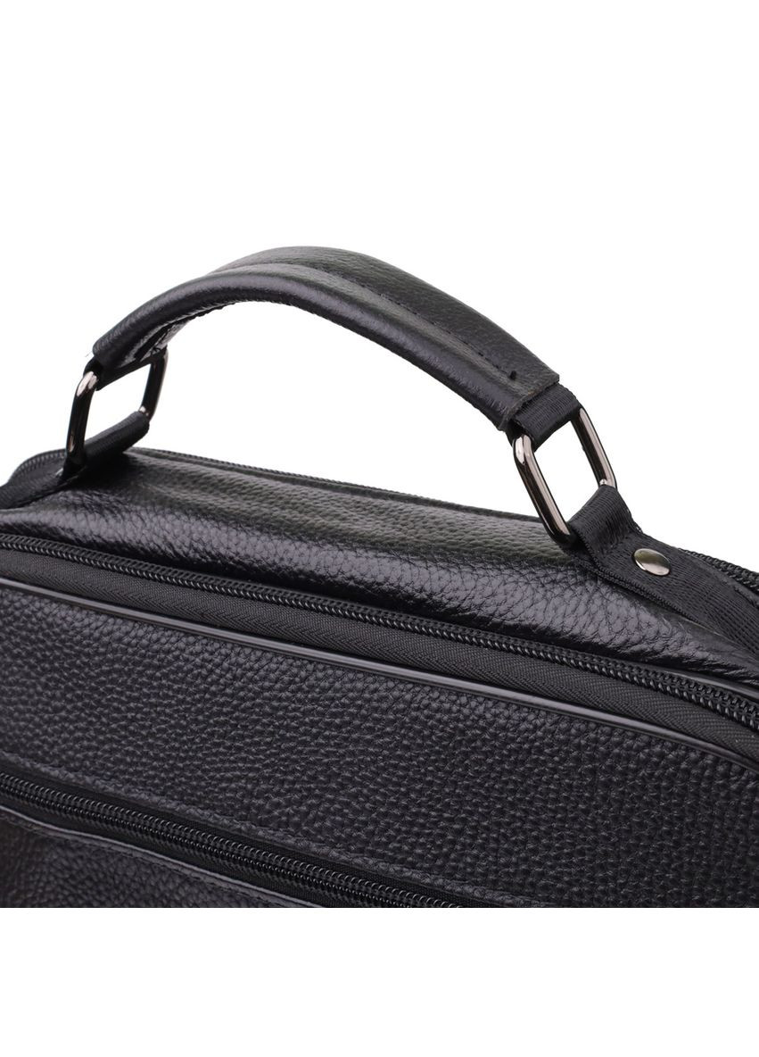 Чоловіча сумка з ручкою для перенесення в руці з натуральної шкіри 23026 Чорний Vintage (361679777)