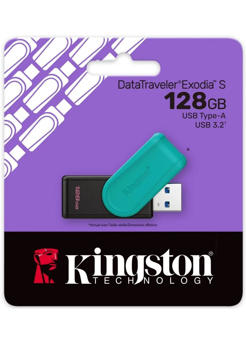 Накопичувач 128GB USB 3.2 Type-A Gen1 DT Exodia S Kingston (393463775)