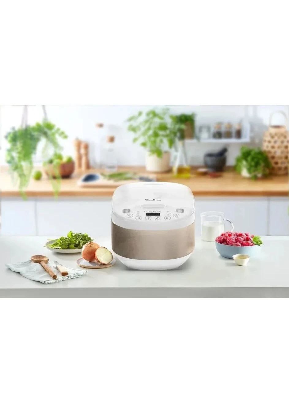 Мультиварка SimplyCook Plus, 750 Вт, 4-літрова чаша, електронне управління, метал і пластик, білий колір. Moulinex (393467646)