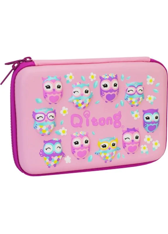 Пенал з тисненням 1 відділення (QT-5626-Pink) Cool For School (399153669)