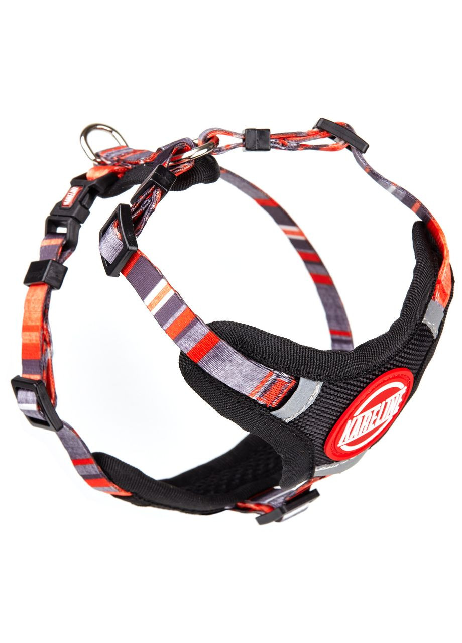 Шлей из нейлона с узором "LINE", логотипом и пластиковой пряжкой 10 мм А:210-260мм,В:280-380мм Kareline (339075217)