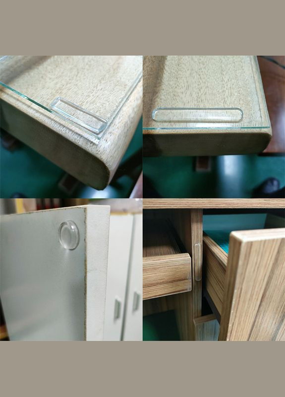 Силиконовые накладки 35×10 мм для защиты дверей и мебели от ударов царапин и шума 10 шт прозрачные No Brand (346122751)