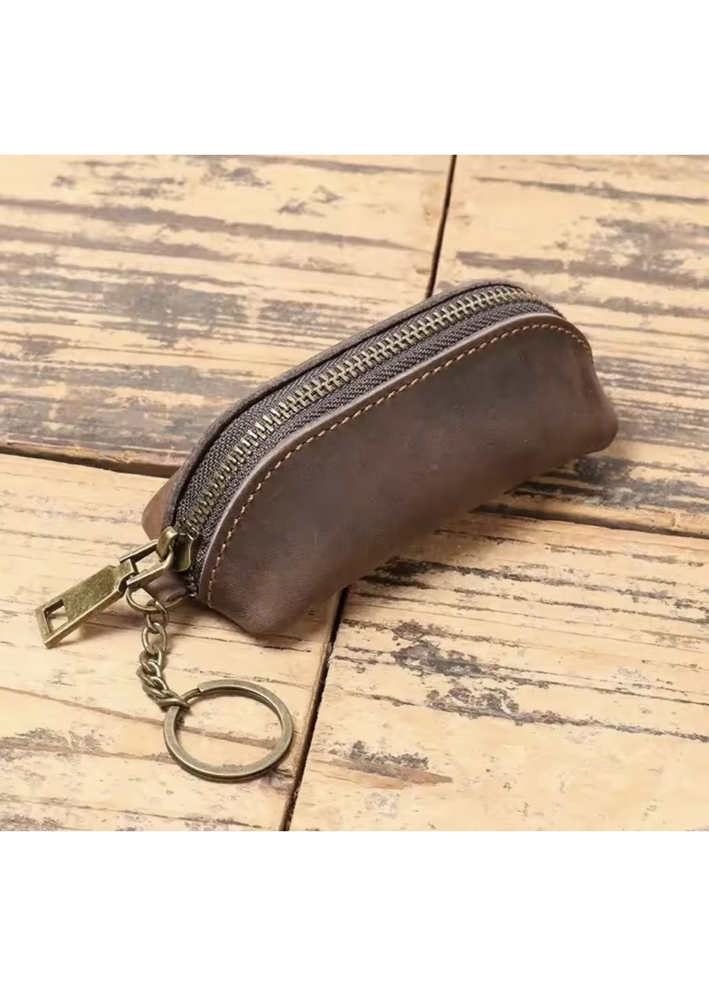 Гаманець ключниця унісекс матеріал шкіра на блискавці No Brand (366216941)