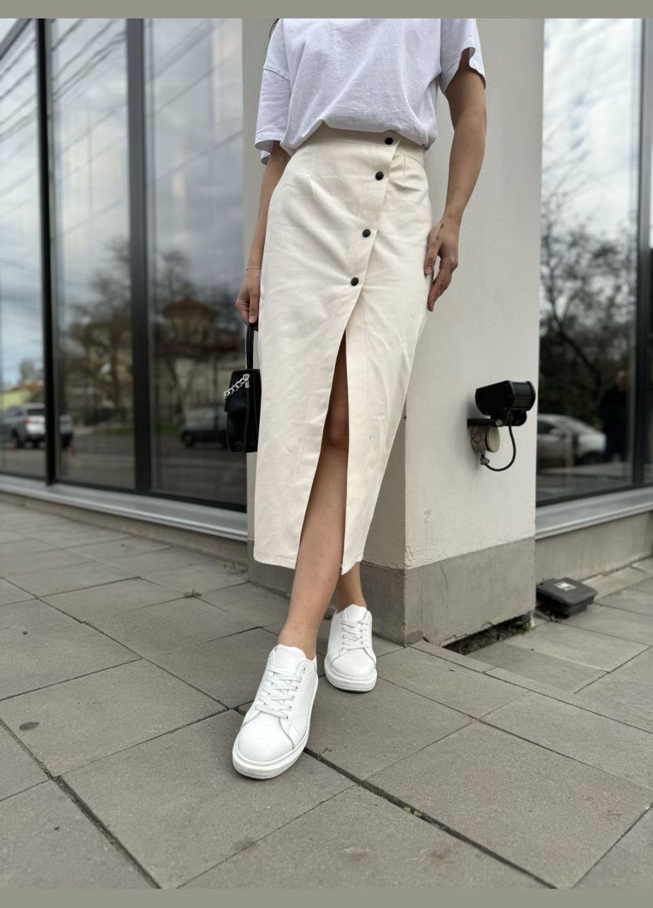 Джинсова спідниця довжини міді MonCher (331605752)