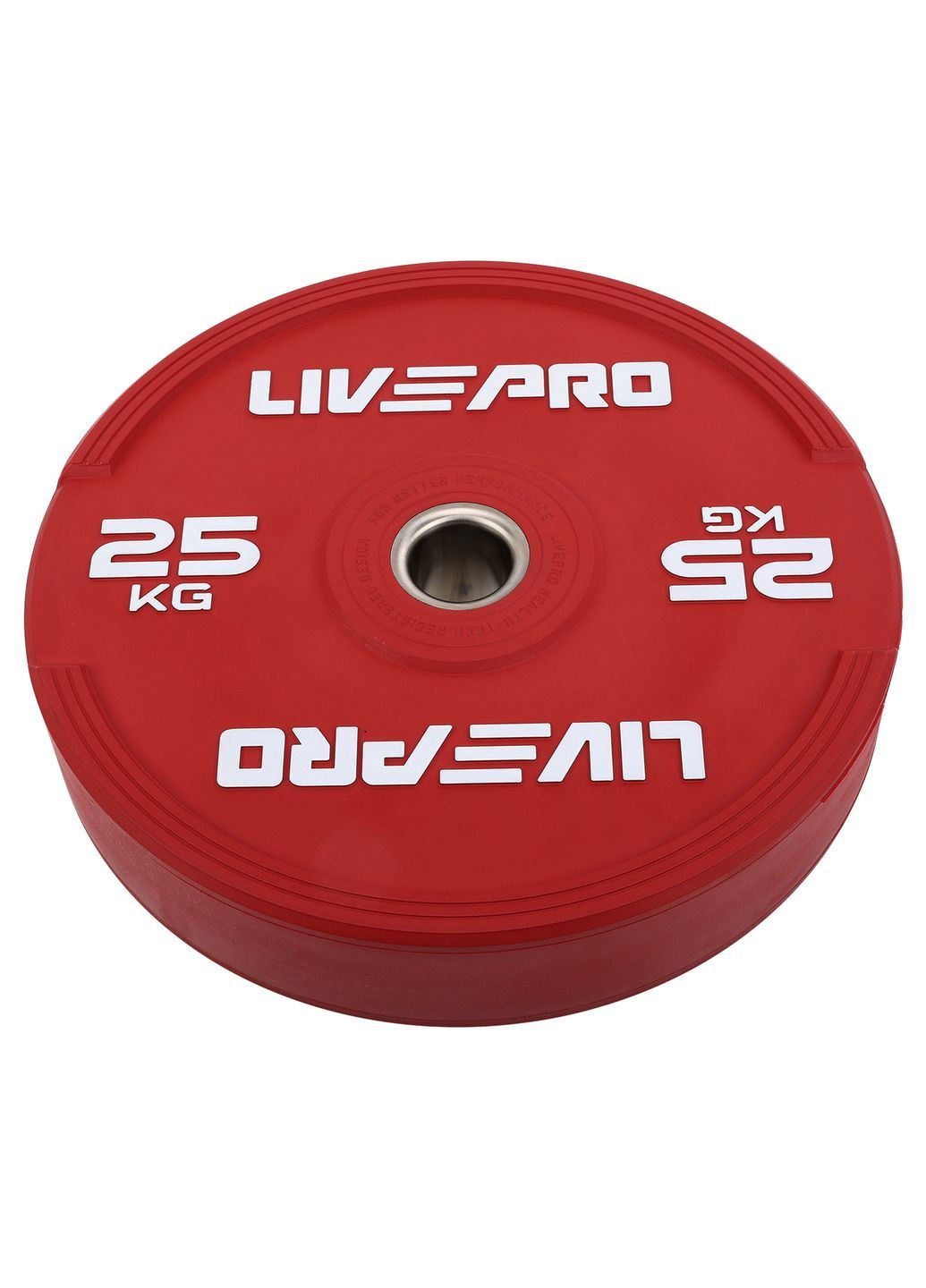 Бамперні диски Bumper Plates LP8332-25 50.5 мм 25 кг червоний LivePro (362587645)