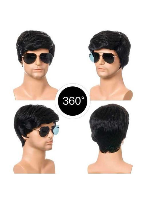 Перука чоловіча коротка Natural Black No Brand (366892059)