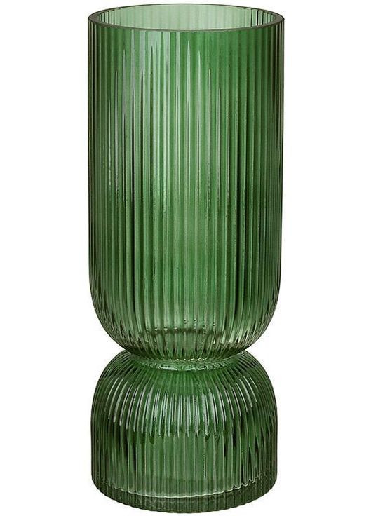 Ваза скляна "Retro Carol" Ø10х26см, зелене скло BonaDi (365248435)