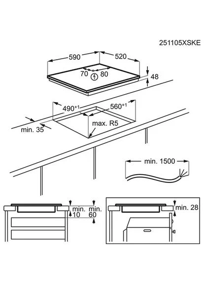Электрическая варочная поверхность LIB60320CL (7282050) Electrolux (395314352)