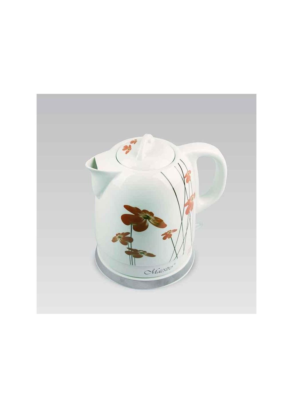 Электрочайник 1200Вт 1,5л MR066-RED-FLOWERS (диск.) ТМ Maestro (304261181)