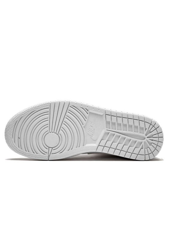 Синій всесезонні кросівки air jordan 1 mid triple white Nike