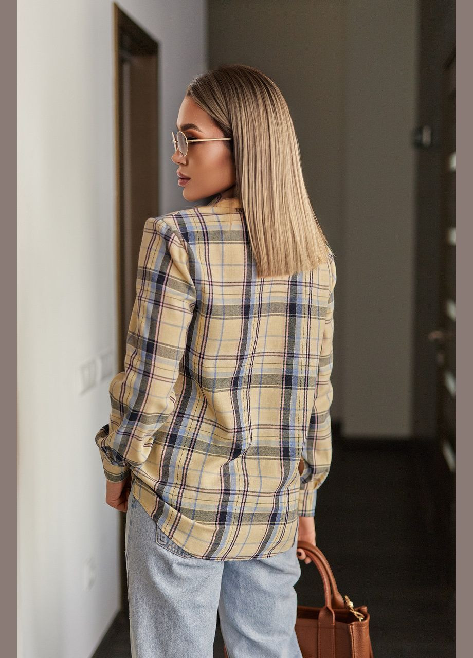 Жіноча сорочка в клітинку оверсайз Fashion Girl (321497382)