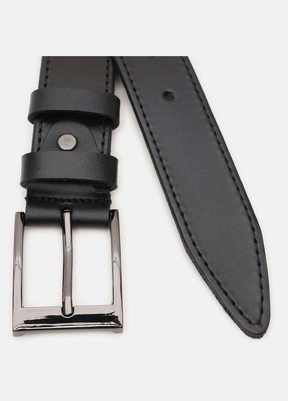 Мужской ремень кожаный V1125FX09 Черный Borsa Leather (302971868)