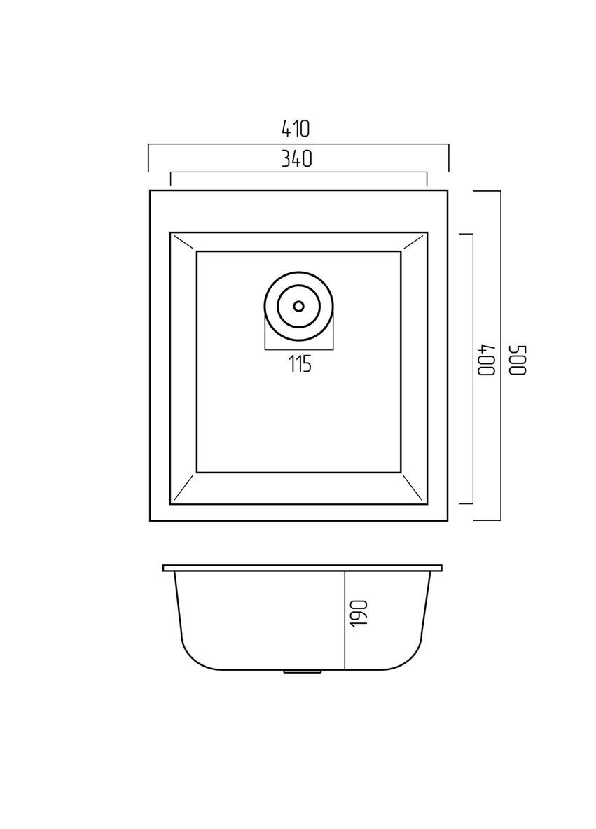 Гранітна мийка для кухні SOKIL 4150 матова металік Valeso (342071611)