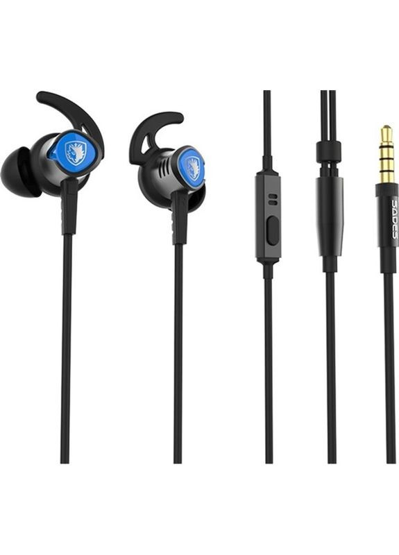 Гарнитура SA-606 Wings 20 Black/Blue (sa606blj) Sades (341487196)