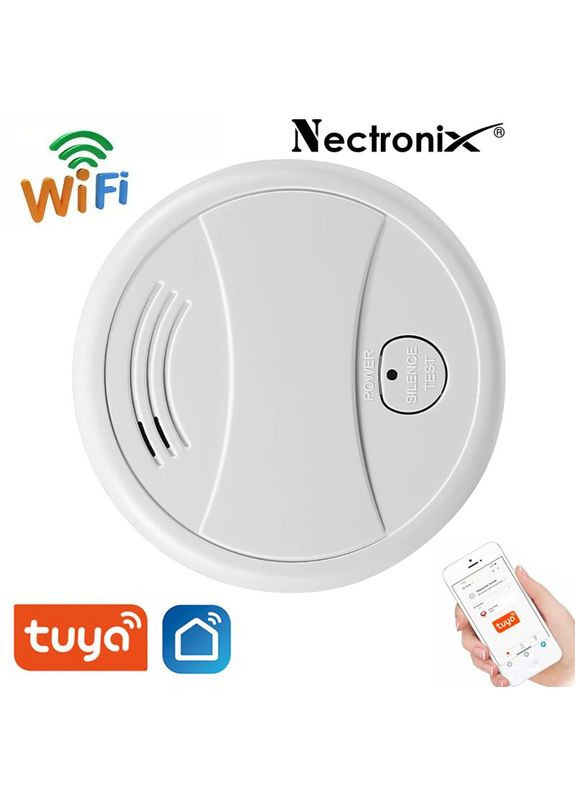 Датчик диму wifi пожежний датчик G2-W, оповіщення на смартфон у додаток Tuya smart (100819) Nectronix (358501703)