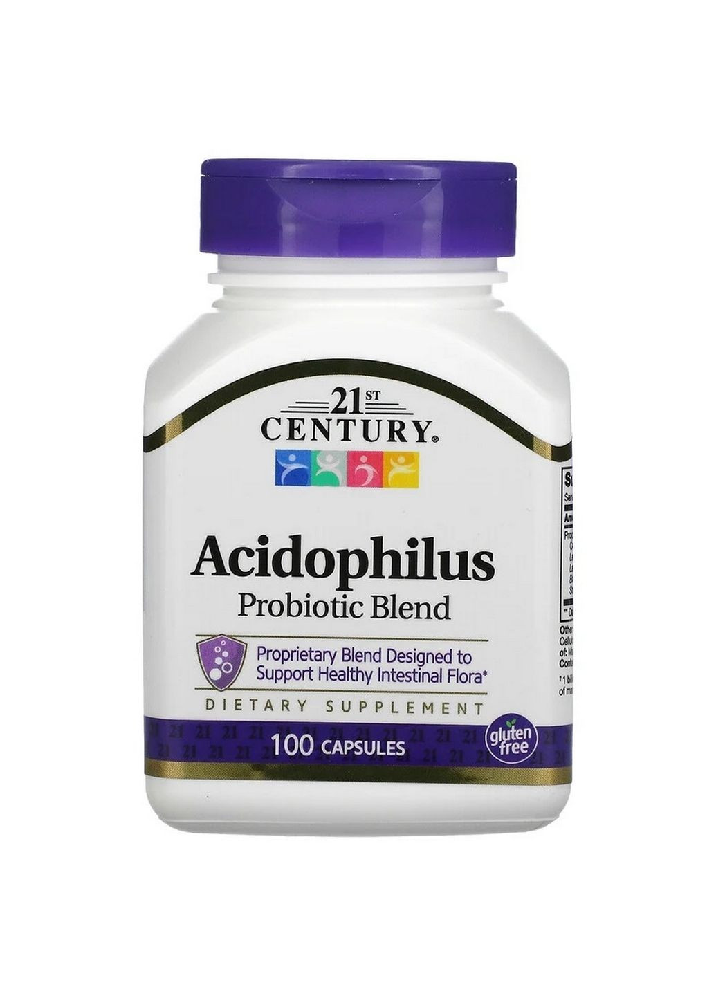 Пробиотики и пребиотики Acidophilus Probiotic Blend, 100 капсул 21st Century (293415990)