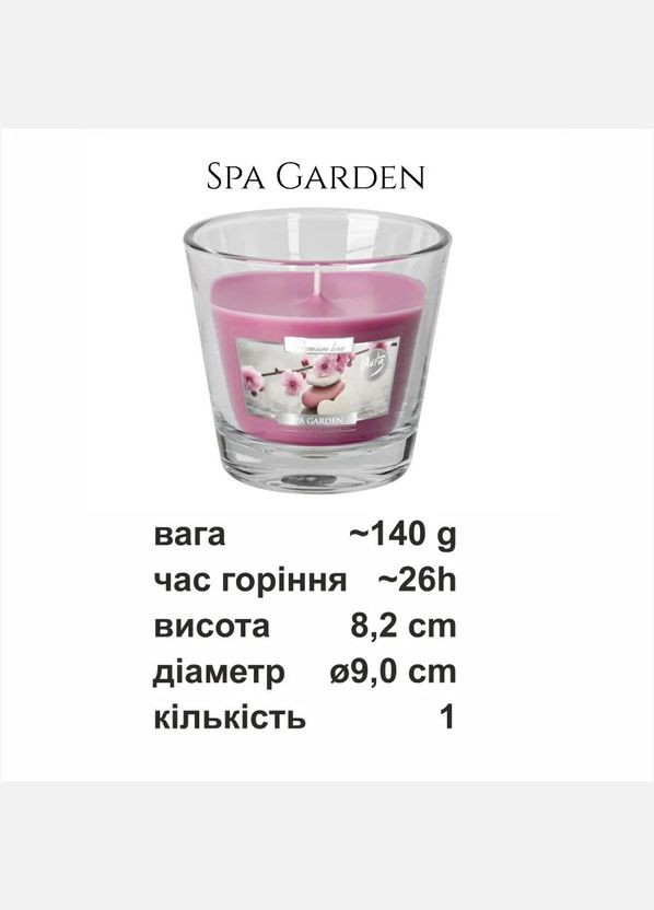 Свеча в стеклянном стакане SPA Garden (SN 90254) Bispol (315348636)