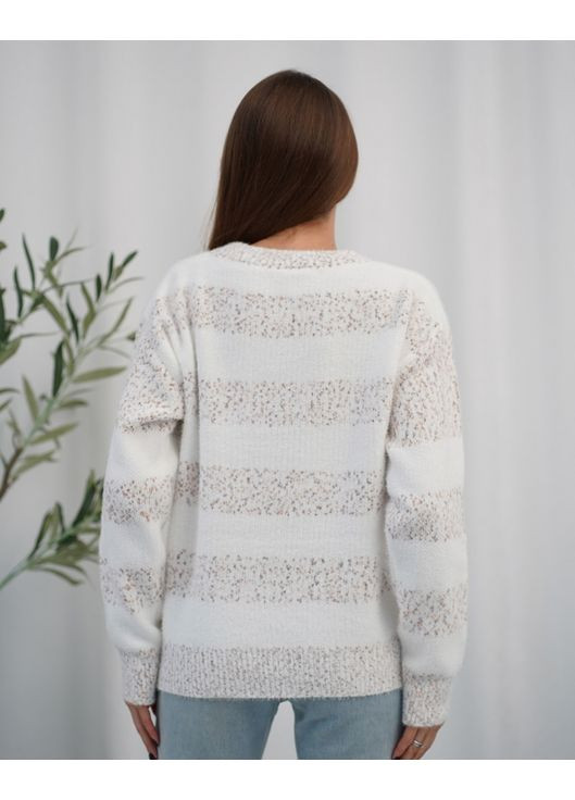 Светло-бежевый зимний кашемировый джемпер в полоску джемпер Magnet