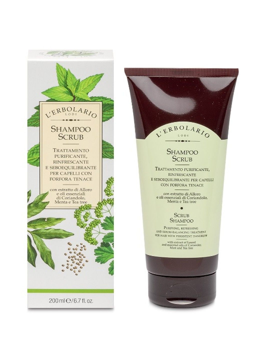 Шампунь-скраб для волос против перхоти 200 мл L'erbolario (298056138)