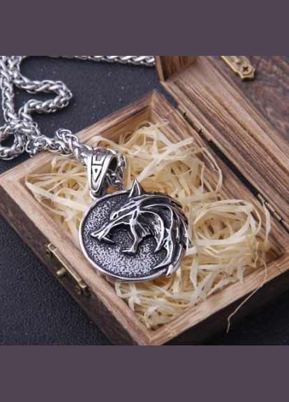 Кулон із ланцюжком чоловічий голова вовка STORE 102 (328265065)