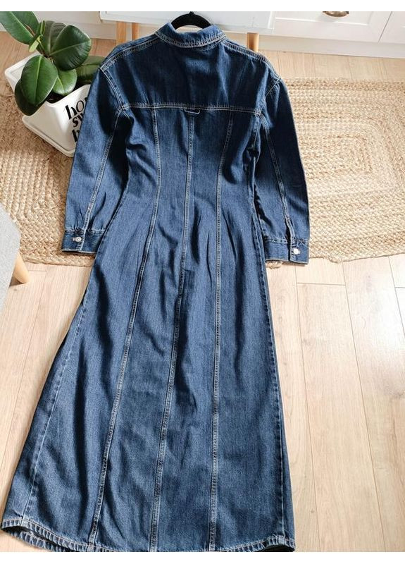 Синее джинсовый тренч, длинное джинсовое платье. Zara