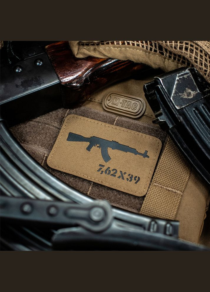 Нашивка AKM 7,62х39 Laser Cut Coyote/Black M-TAC (315047637)