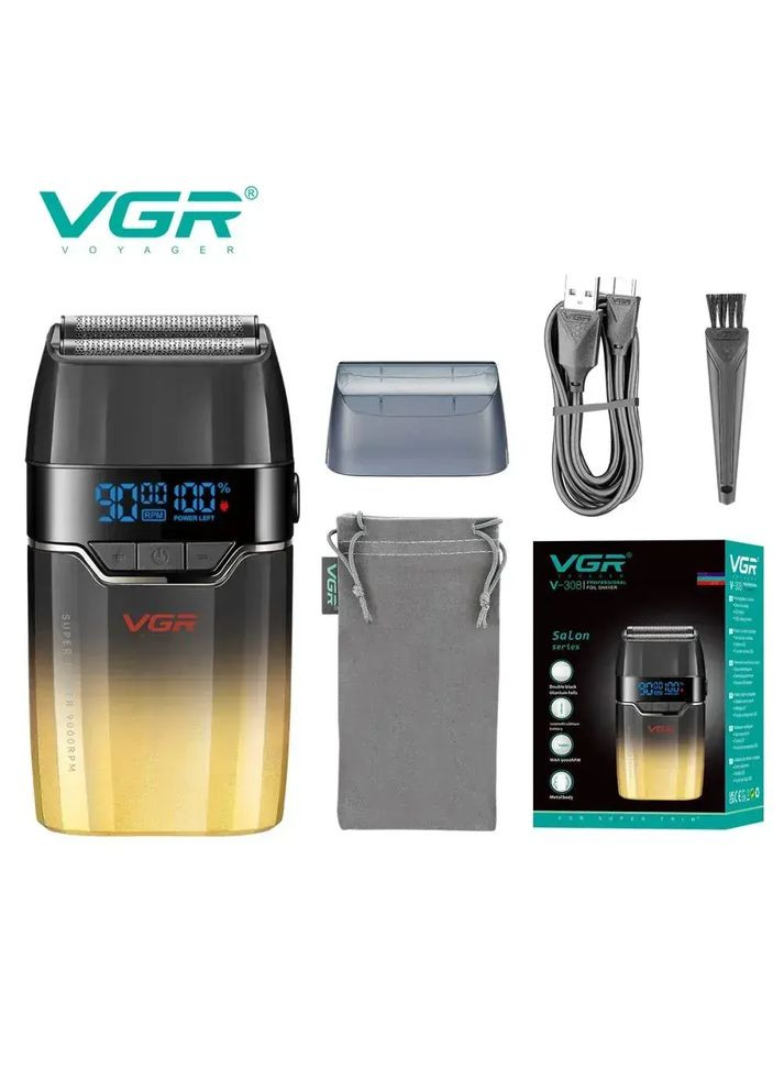Профессиональный аккумуляторный шейвер для бритья бороды и усов VGR V-308 шейвер для идеальной гладкости Grant (363834242)