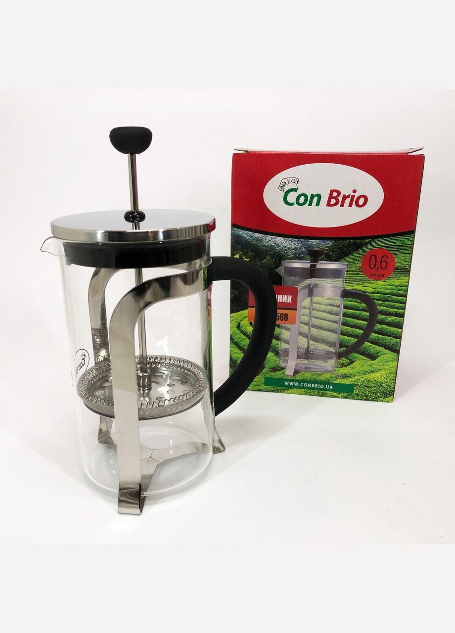 Стеклянный заварочный чайник для чая чайники CB-5560 600 мл, Заварной ZY-272 стеклянный чайник Con Brio (349512106)