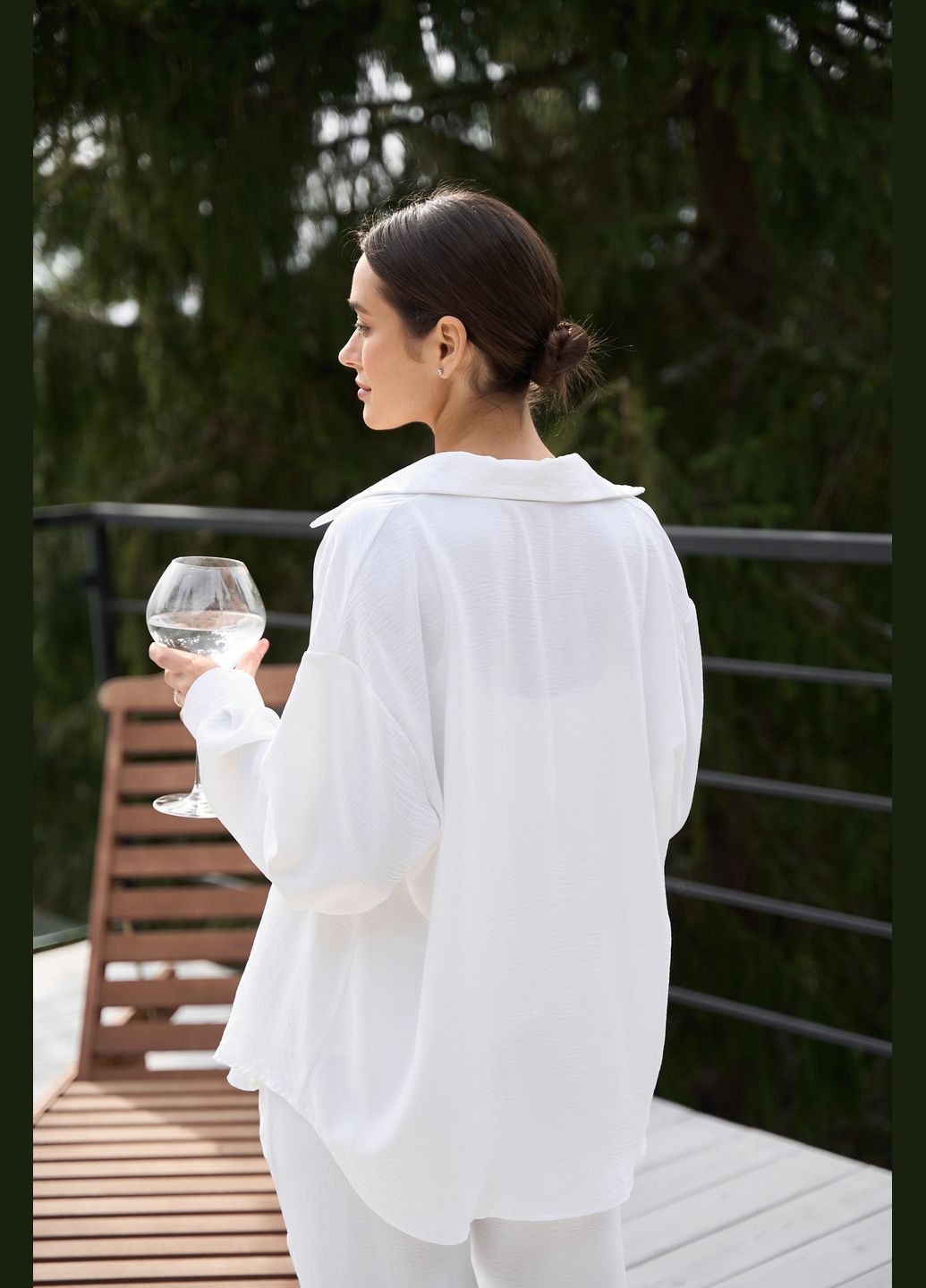 Жіночий костюм (Майка + Сорочка + Шорти + Штани) 0515 Жатка S-M білий АМА (292714214)