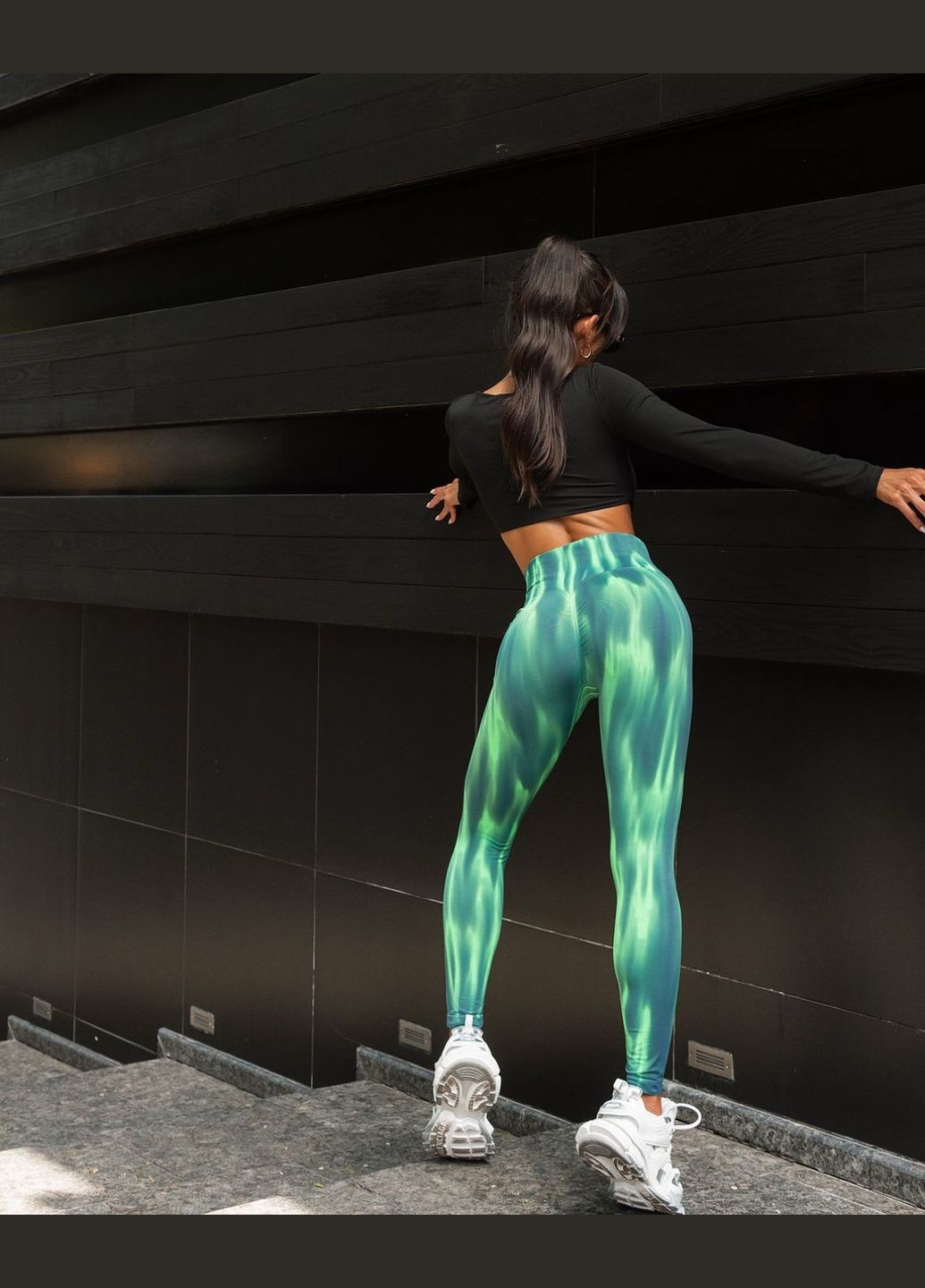 Лосини для фітнесу з ефектом пуш-ап градієнт China (305830468)