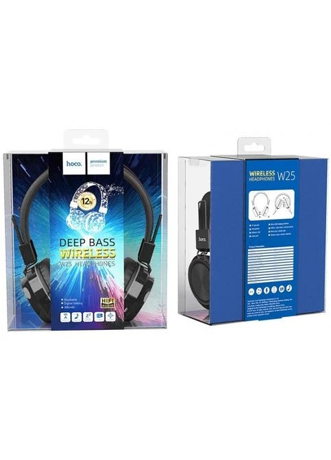 Накладные Bluetooth наушники HOCO W25 Promise, 300 mAh, MicroSD/AUX Черные No Brand (402268598)