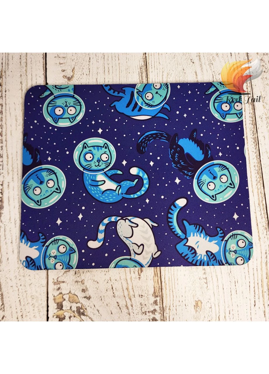 Килимок для миші “Котики у космосі” — 24×20 см, милий принт No Brand (328439015)