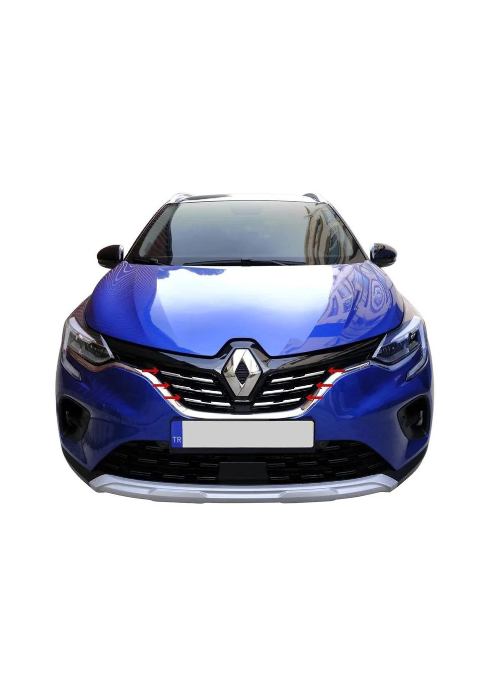 Накладки на решетку (6 шт, нерж.) для Renault Captur 2019-рр No Brand (391746602)
