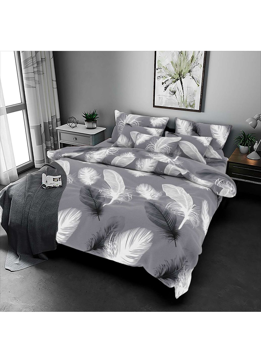 Комплект постільної білизни Бязь Голд "Олександра" Євро 200х220 см No Brand (365061416)