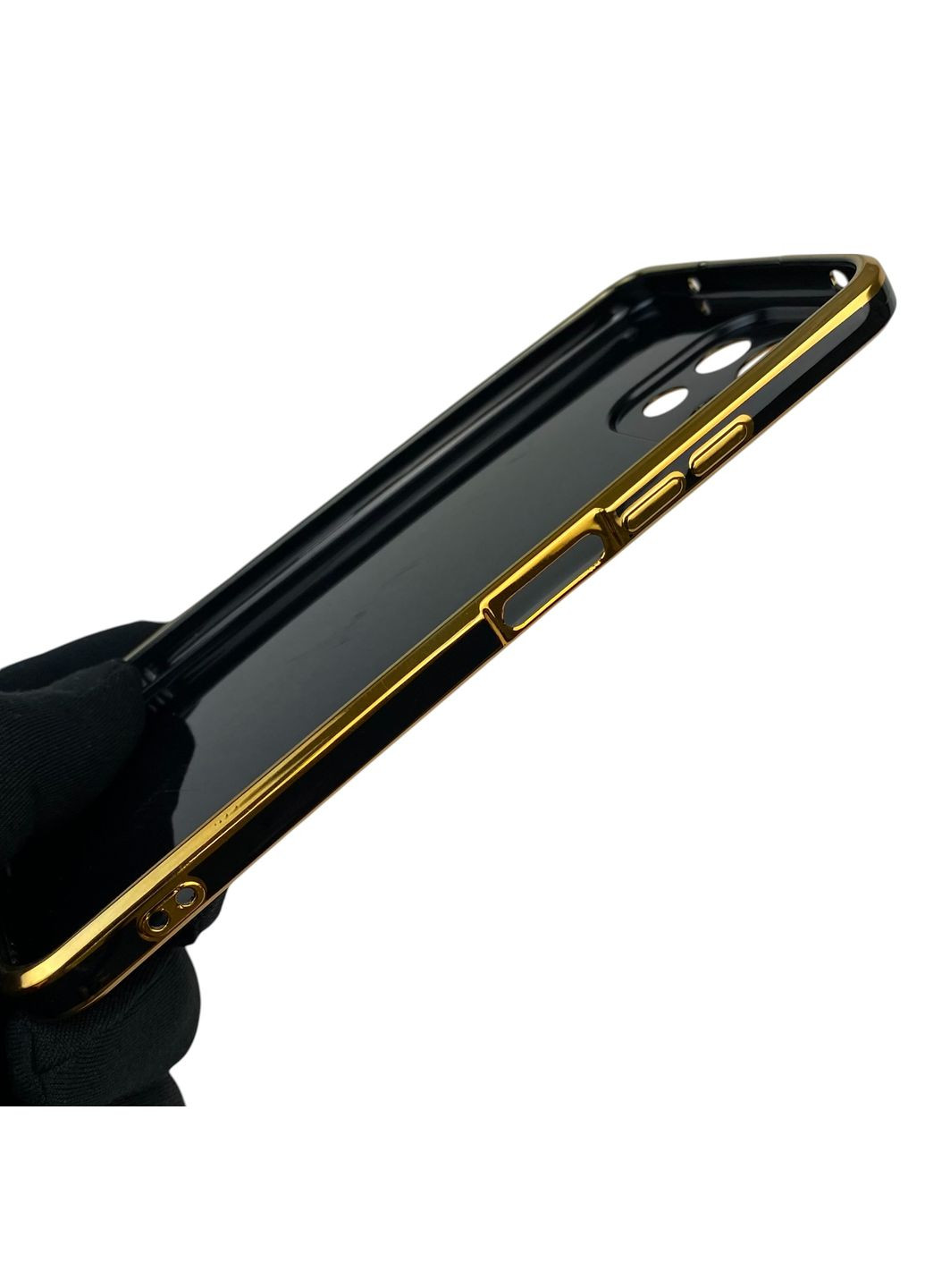 Чохол для Mi 11 Lite з кільцем-підставкою із золотою окантовкою на сяомі мі 11 лайт чорний gs1 Xiaomi (366230438)