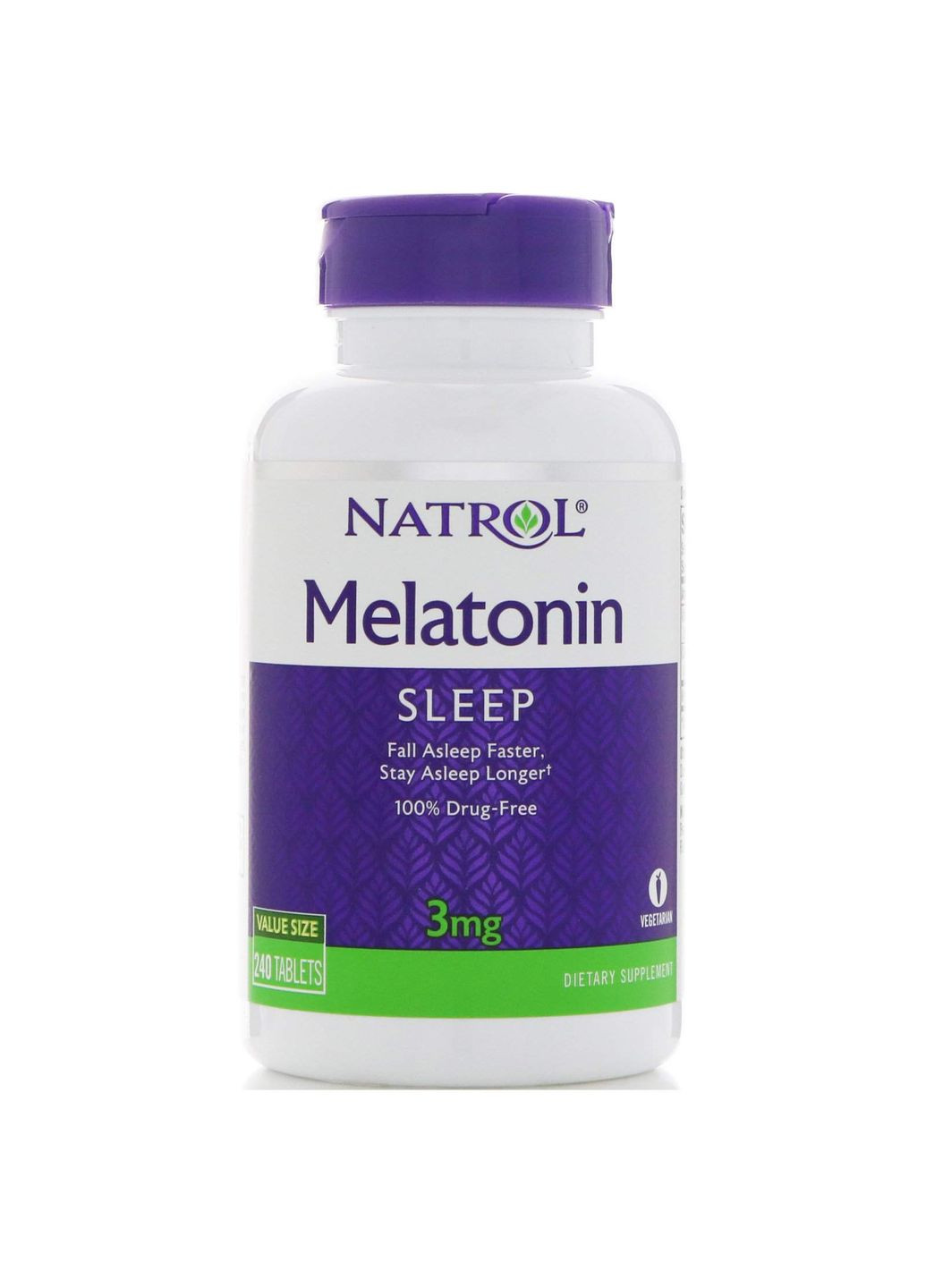 Мелатонин, Melatonin, 3 мг, 240 таблеток Natrol (367986043)