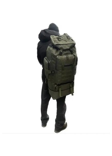 Рюкзак військовий тактичний оливковий 100 л, армійський рюкзак для полювання з системою Molle No Brand (361669394)