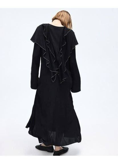 Черное повседневный, коктейльное, вечернее, кэжуал платье H&M однотонное