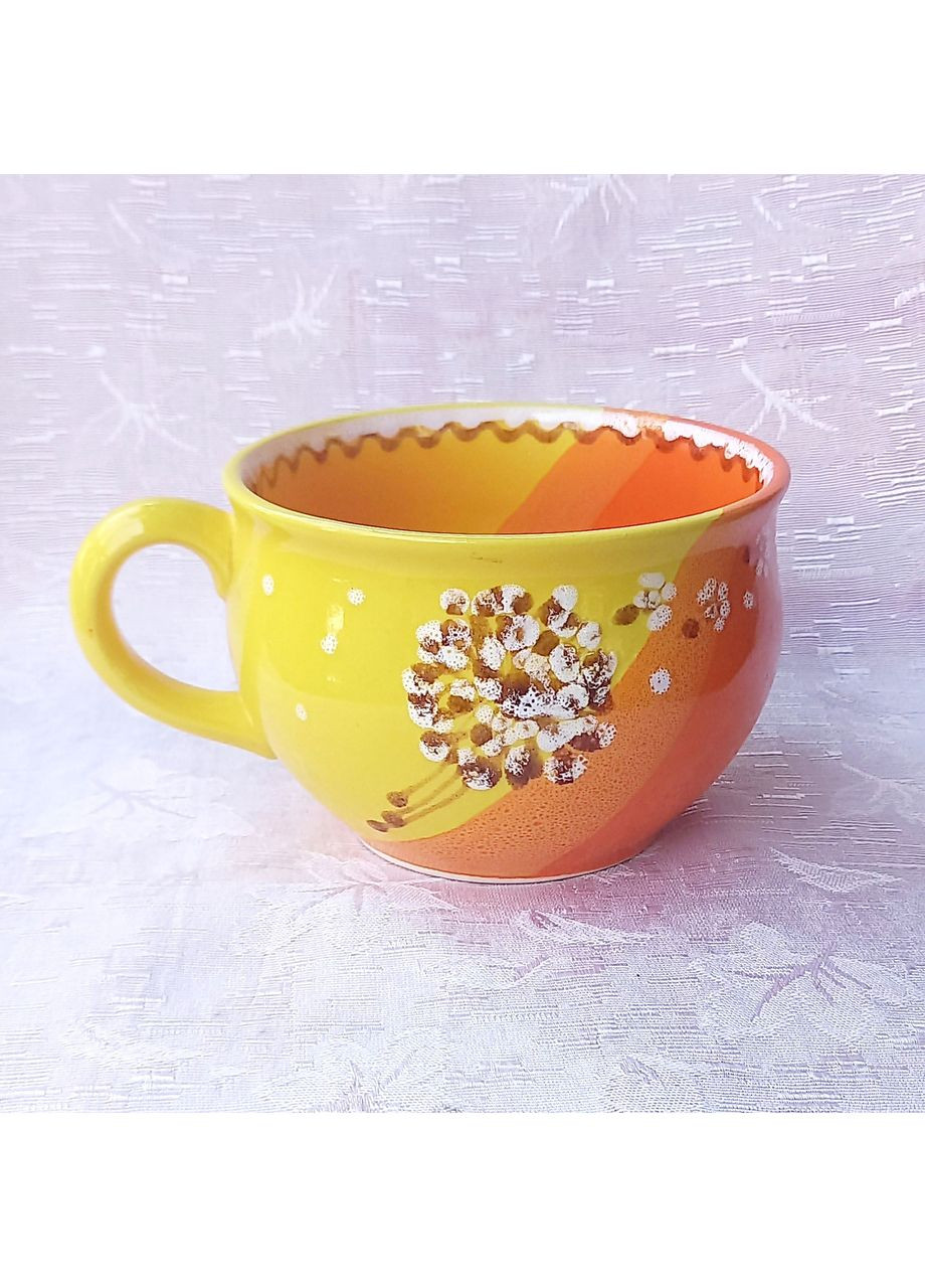 Чашка керамічна ручної роботи "Яскрава" (500 мл) No Brand (370162230)