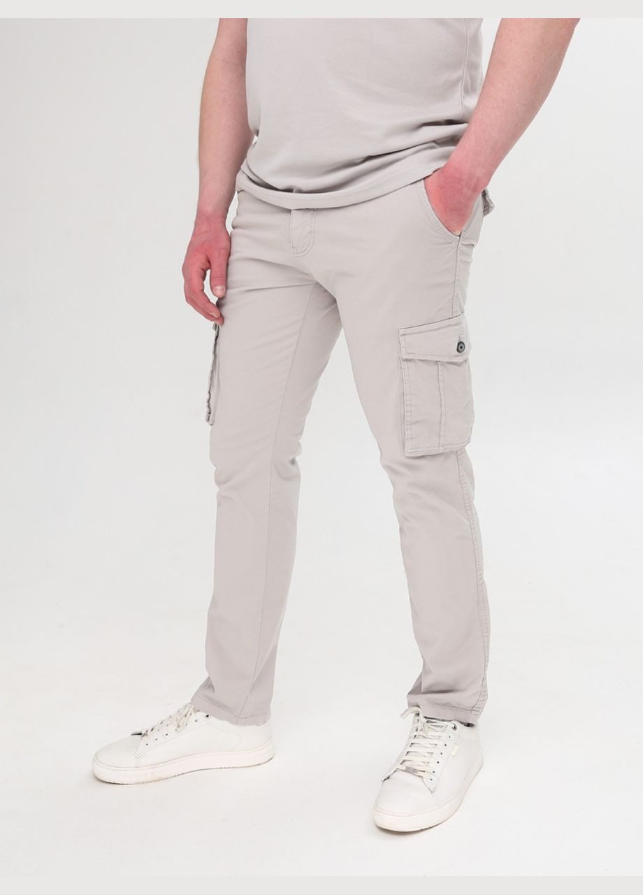 Светло-серые повседневный летние прямые брюки JEANSclub