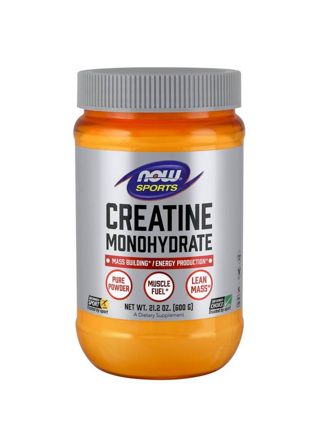 Креатін Sports Creatine Monohydrate, 600 грам Now (293482922)