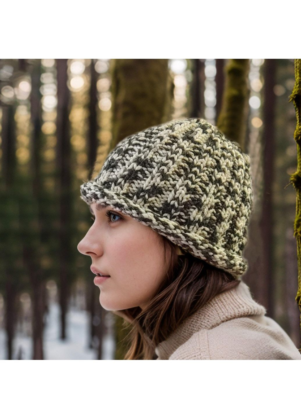 Шапка "Фінікс Соло", шапка біні рол для жінок, чоловіків та підлітків, ручна робота, 50-58 см PRIGRIZ (368787136)