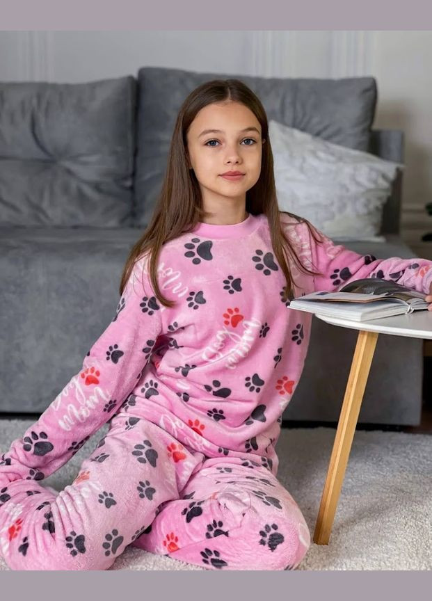 Рожева зимня піжама для дівчинки (підліткова) hc (h001-6079-035-2-1) No Brand