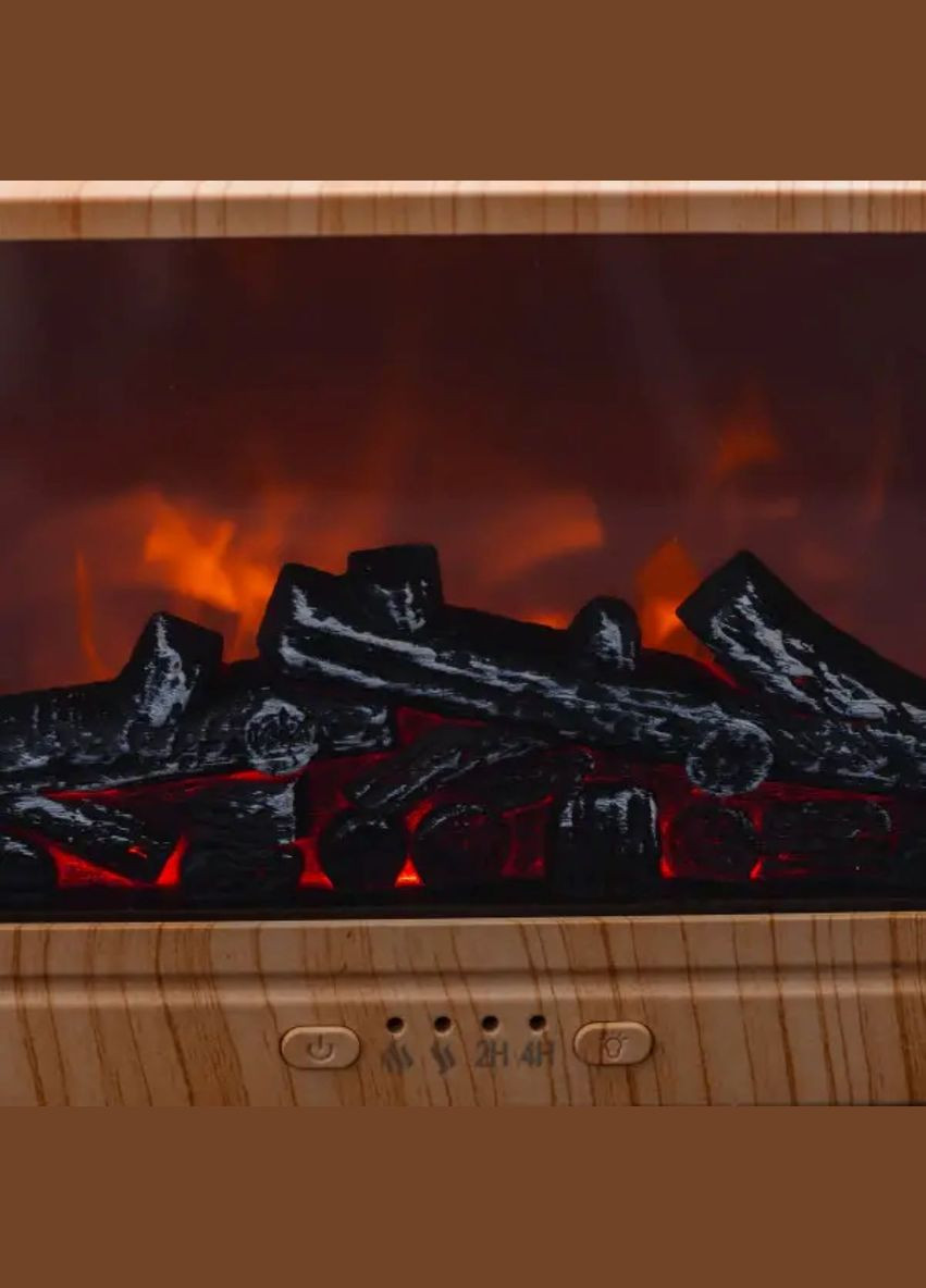 Увлажнитель воздуха Камин 300 мл Коричневый HPLN001BR Happy Life (365746922)