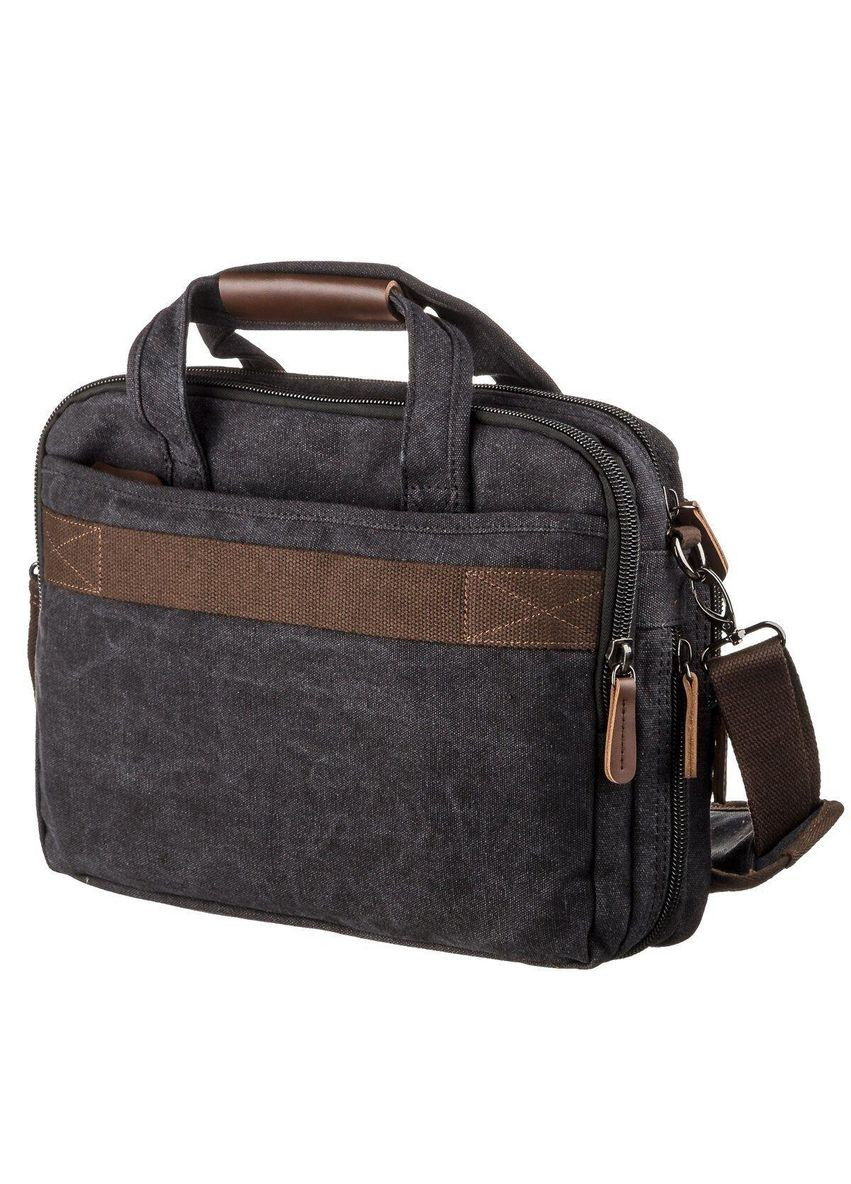 Сумка для ноутбука та документів текстильна чорна 20177 розмір 40х30х4 см Vintage (362417820)